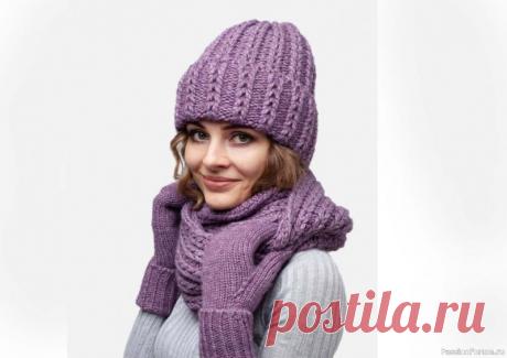 Шапка с узором "Колоски". Мастер-класс | Вязание спицами аксессуаров Итак, набираем на спицы 3,5 мм 100 + 1 пет. для соед. в круг. После соединения у нас на спицах 100 пет. Вешаем маркер в начале ряда.1-й ряд: *2 изн, 3 лиц.* – повтор до конца рядочка.2-й, 3-й, 4-й ряды – как 1-й.С 5-го р. начинаем делать Колоски. Находим маркер.5-й: * 2 изн., вводим спицу...