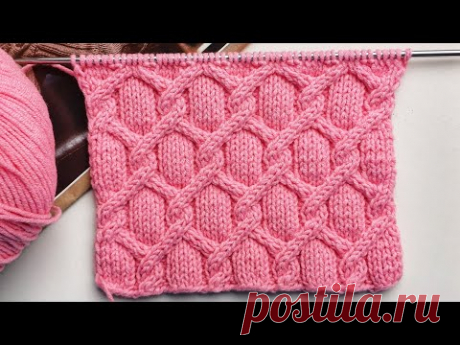 Симпатичные араны спицами/ Схема узора/ Interesting knitted pattern