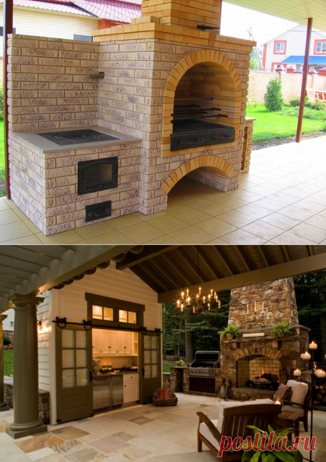 Печь для летней кухни: постройки с мангалом и барбекю своими руками