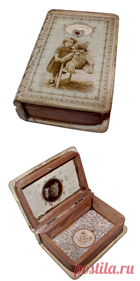 Шкатулка-книга &quot;Мой миш-миш&quot; - магазин Лавка Рукодельников