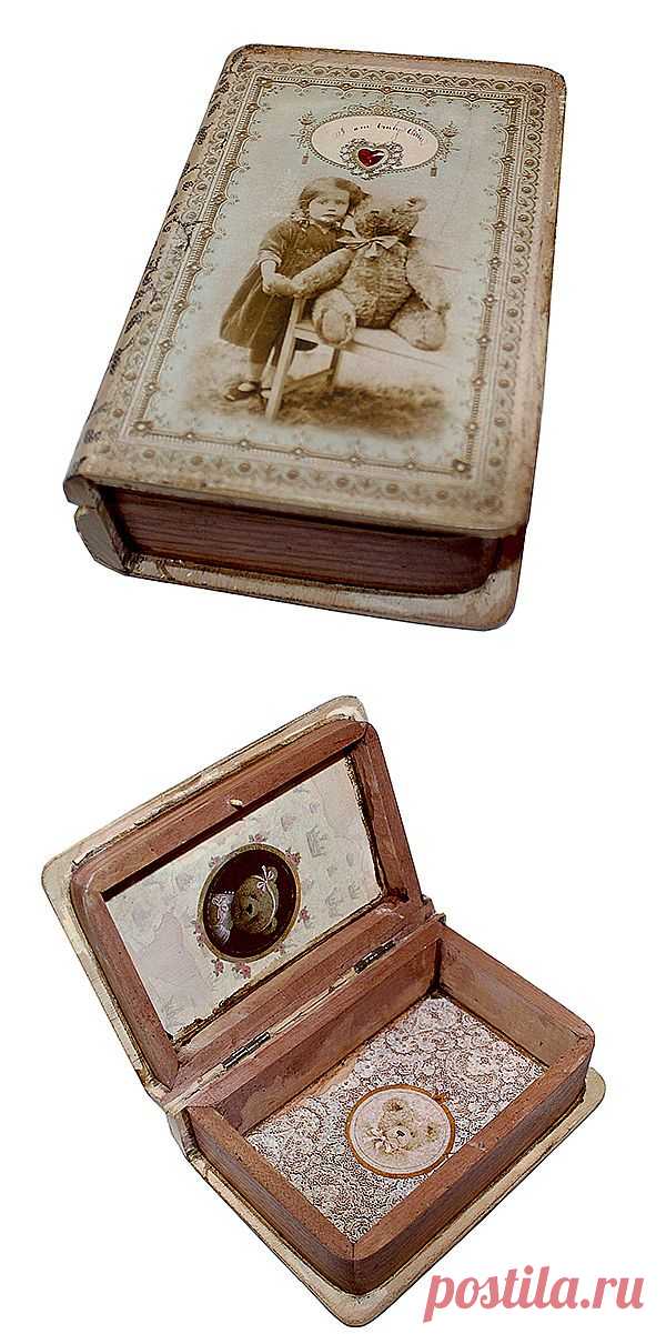 Шкатулка-книга "Мой миш-миш" - магазин Лавка Рукодельников