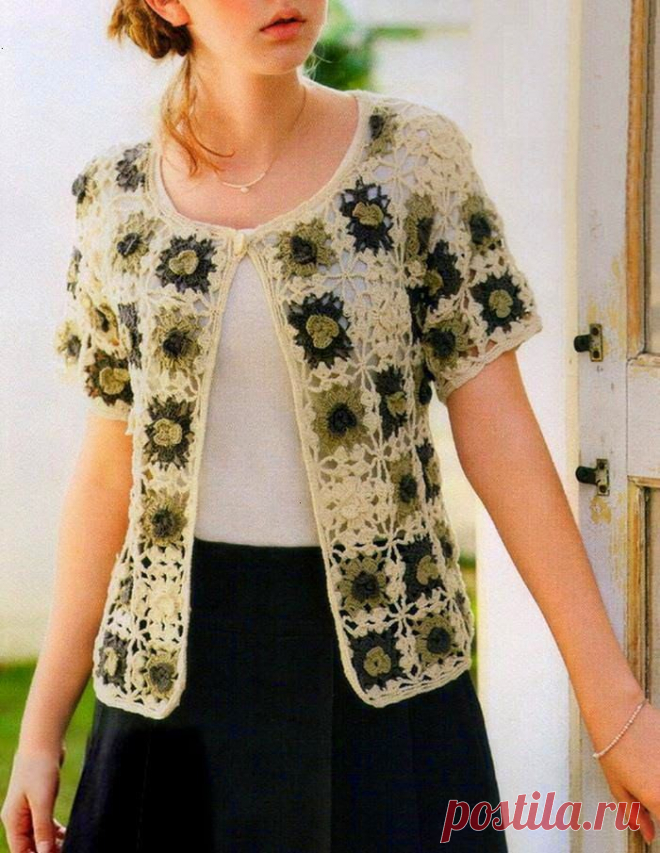 Вязаные кардиганы с квадратными мотивами | 3vision - Fashion blog