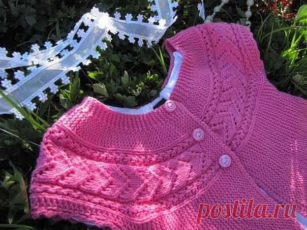 Детский жилет с кокеткой вязаный спицами. Жилет вязаный спицами для девочки | Домоводство для всей семьи