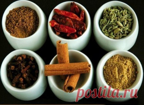 ► Специи, помогающие избавить от...

... страха, беспокойства, перенапряжения: 
● кардамон, 
● корица, 
● гвоздика, 
● тмин, 
● горчица (семена). 

... гнева, ненависти, зависти: 
● кумин, 
● кориандр, 
● шафран, 
● куркума, 
● фенхель. 

... нерешительности, жадности, склонности к депрессиям 
● красный и черный перец, 
● кардамон, 
● гвоздика, 
● тмин, 
● имбирь, 
● куркума, 
● асафетида. 

► Специи, помогающие развить...

... острота реакции, живость воображения 
● имбир...