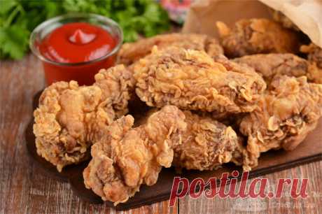 Крылышки KFC. Настоящий рецепт хрустящей панировки. Без кукурузных хлопьев и яиц. Все намного проще | Совет да Еда | Яндекс Дзен