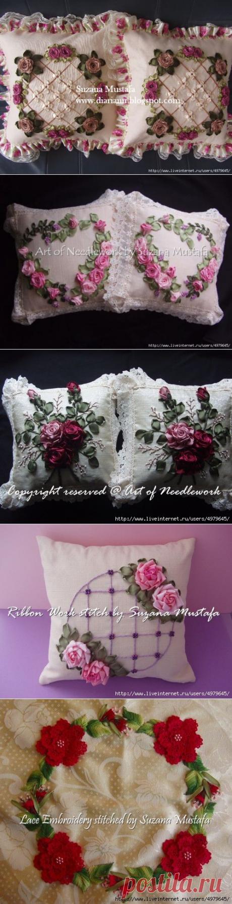 ВЫШИТЫЕ ПОДУШКИ ДЛЯ ВДОХНОВЕНИЯ И ИДЕЙ | Самоделкино