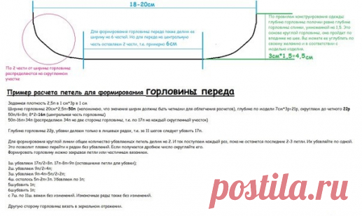 Как связать горловину так, чтобы и через голову пролезала, и на шее не болталась, и красивой круглой формы была?