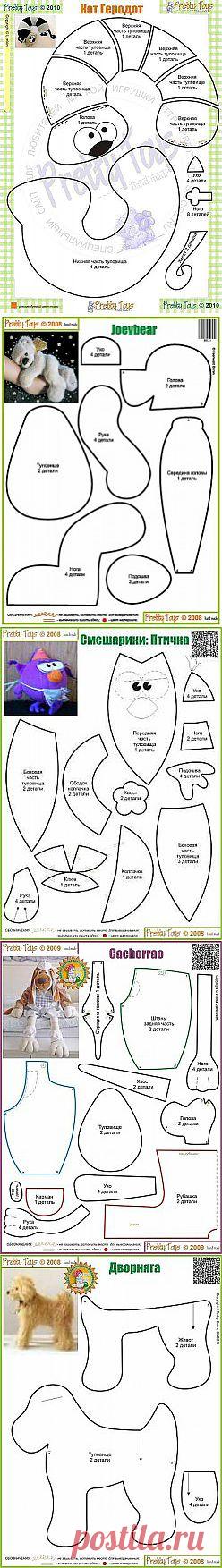 Выкройки игрушек от "Pretty Toys".