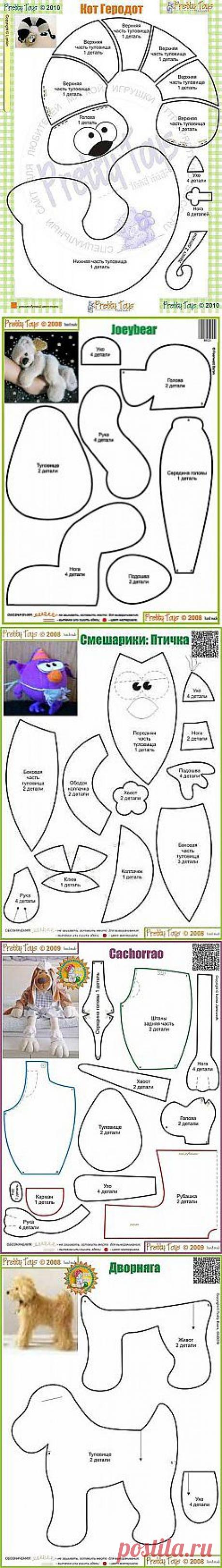 Выкройки игрушек от &quot;Pretty Toys&quot;.