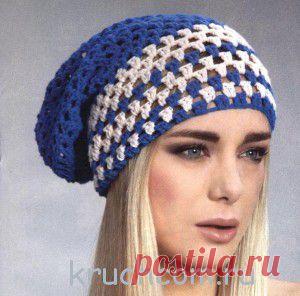 Красивая шапочка на лето, связанная крючком | Вязание крючком, схемы вязания, бесплатное вязание крючком