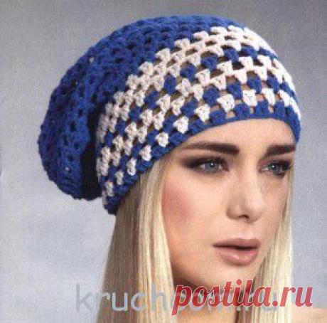 Красивая шапочка на лето, связанная крючком | Вязание крючком, схемы вязания, бесплатное вязание крючком