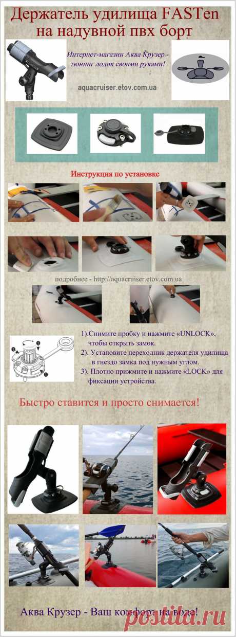 Комплект Fasten 1 держатель удилища
#лодки   #Fasten