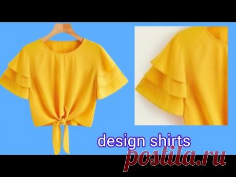 Thiết kế Áo buộc nơ eo liền thân, tay 3 tầng cực thời trang |design shirts |le fashion |