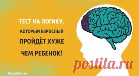 Тест на логику, который взрослый пройдет хуже чем ребенок! Тест на логику, который взрослый пройдет хуже чем ребенок!Мы – взрослые люди, по праву старшинства считаем себя умнее и смекалистее детей. И