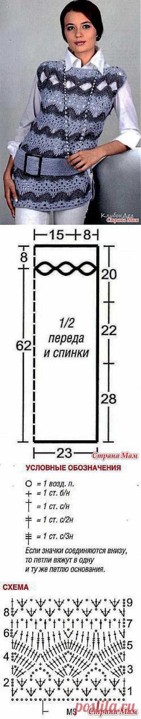 Безрукавка с поясом: Дневник группы "Все в ажуре... (вязание крючком)" - Страна Мам