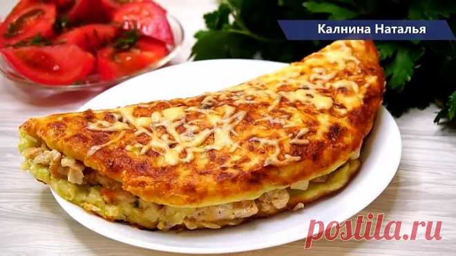 Лепешка из кабачков с мясом. Отличное блюдо с великолепным вкусом!