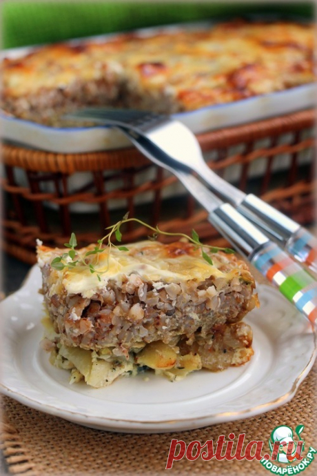 Рыба, запеченная под хлебом с гречкой - кулинарный рецепт