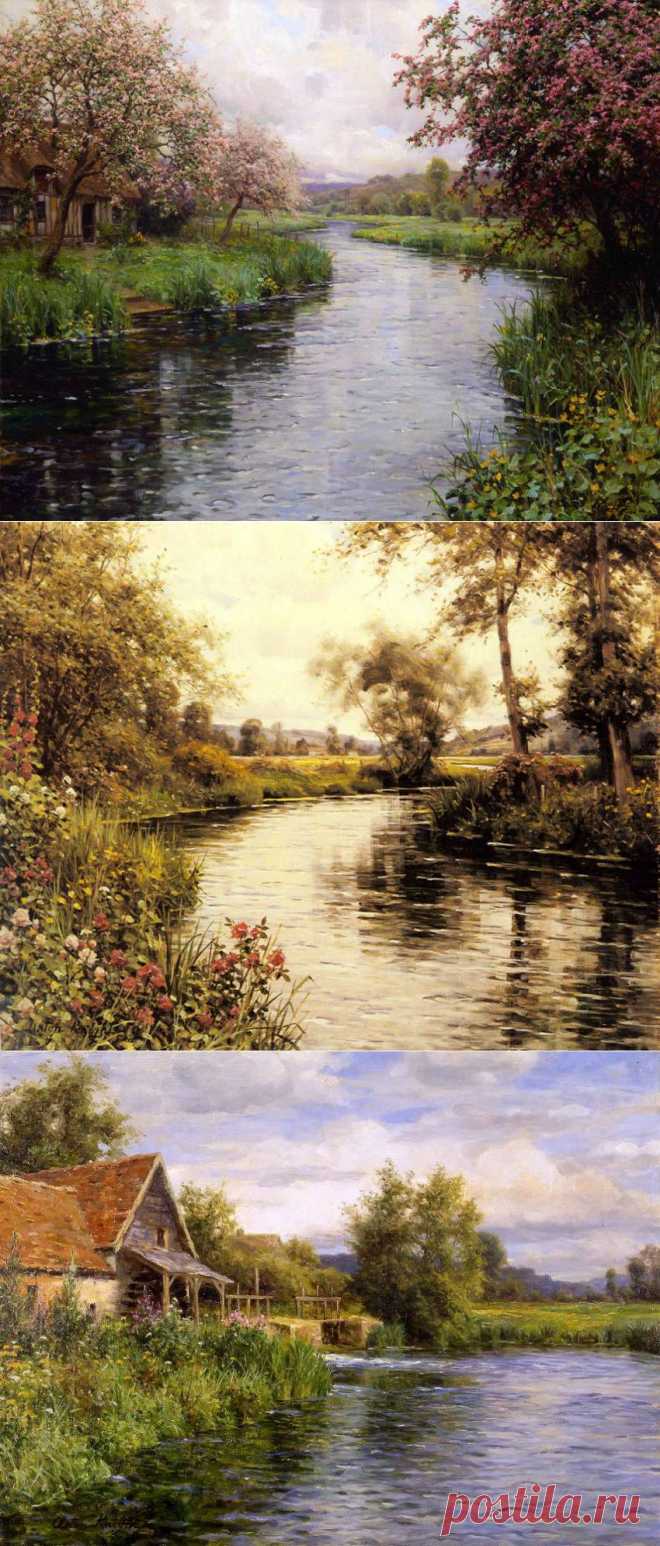 Louis Aston Knight - американский художник, годы жизни 1873-1948. Уроженец города Парижа в семье популярного американского художника Daniel Ridgway Knight. Отец был выпускником парижской частной школы изящных искусств и работал в студии Мейсонье. Сыну повезло - он рос и воспитывался в семье творческих людей в окружении музыки и искусства. Его европейское образование, в частности, школа в Англии и художественное обучение под руководством своего знаменитого отца дали свои плоды.