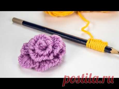 Making Woolen Flower: Easy Handmade Roses with Wool Yarn