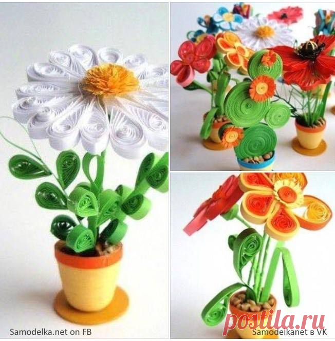 3D цветs все из той же крученой бумаги