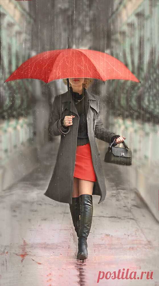 Под дождем. Фотограф Светлана Дерябина
