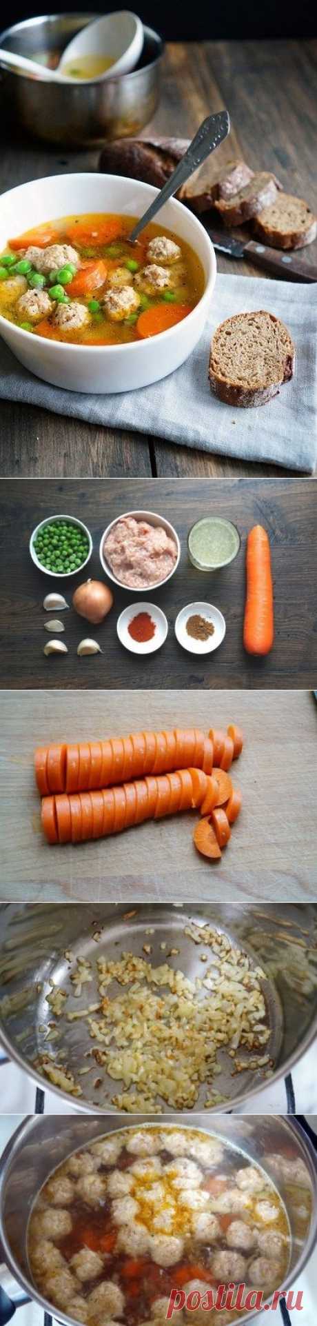 Как приготовить прозрачный суп с куриными фрикадельками. - рецепт, ингридиенты и фотографии