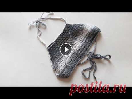 Кроп топ крючком #топ#кроптоп#вязание Кроп топ крючком пряжа 100% хлопок, 180м/50г, крючок №2.5...