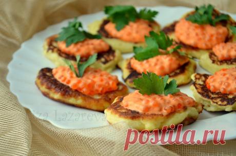 MY FOOD или проверено Лизой: Картофельные блинчики с красной икрой - готовимся к Новому году!!!