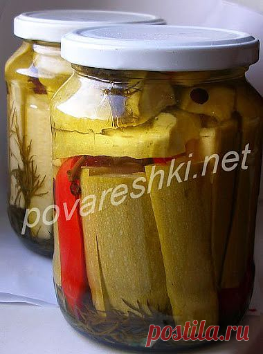 Маринованные кабачки "Огурчики" - кулинарные рецепты Поваренка с поварешкой