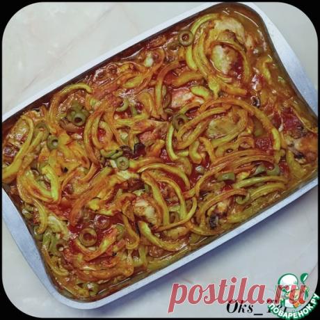 Курица в томатном соусе с оливками Кулинарный рецепт