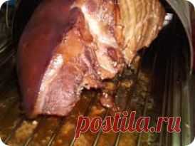 Копчение мяса и домашнее горячее и холодное копчение мяса - копченый окорок.