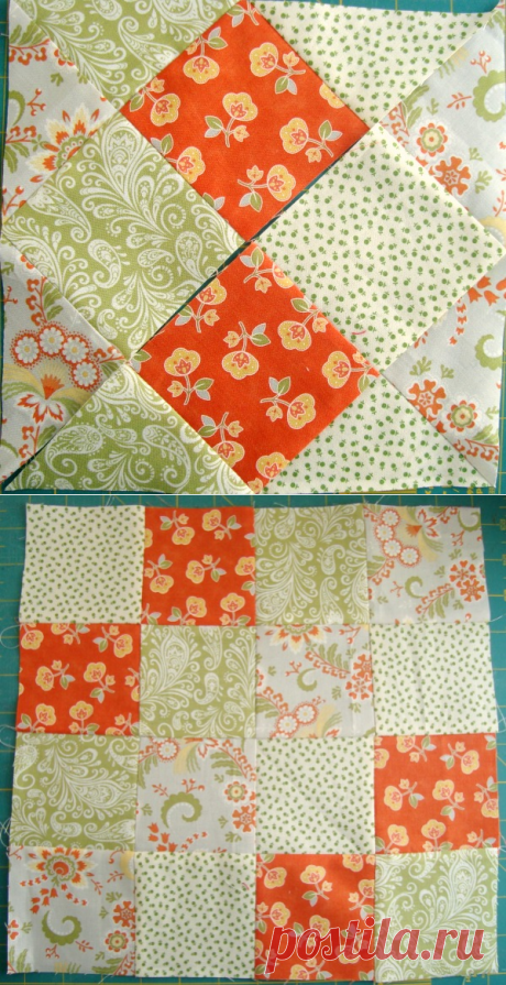 Disappearing 16 Patch Quilt Block Tutorial -