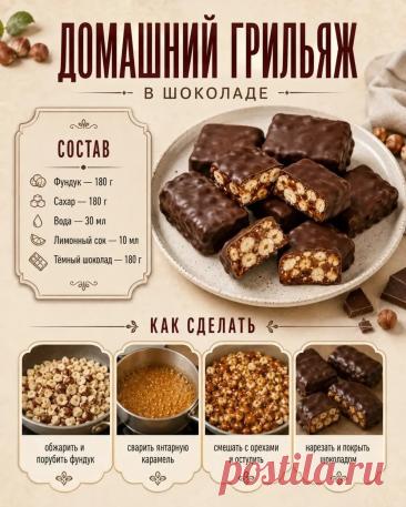 Домашний грильяж в шоколаде