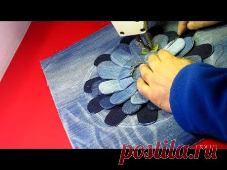 DIY안입는 청바지가 "꽃송이"로 피어났어요!/the old jeans I'm not wearing are "blooming"/bag