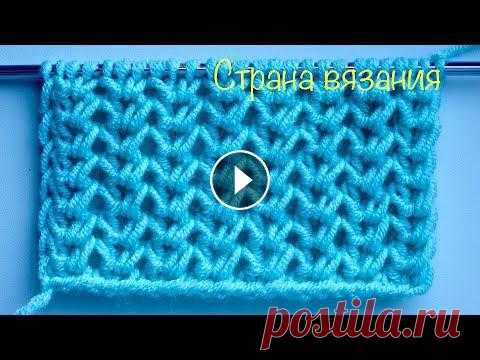Узоры спицами. Ажурные колоски. Простой, рельефный, объемный, ажурный узор «Колоски» хорошо подойдёт для вязания легких кофточек, шарфов, весенних шапок. Раппорт узора 3 петли и 2 ря...