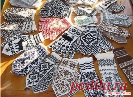 Жакардовые узоры для варежек - Вязание - Страна Мам