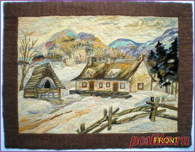 Georges Edouard Tremblay Hooked Rug | Fine Art and Antiques