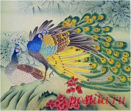 Павлины в китайской живописи