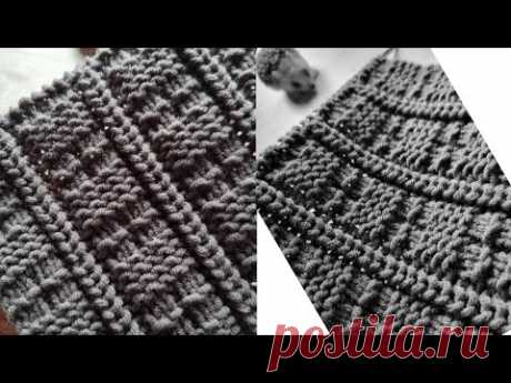 Узор спицами "Шотландка"🧶❤️ knitting pattern.