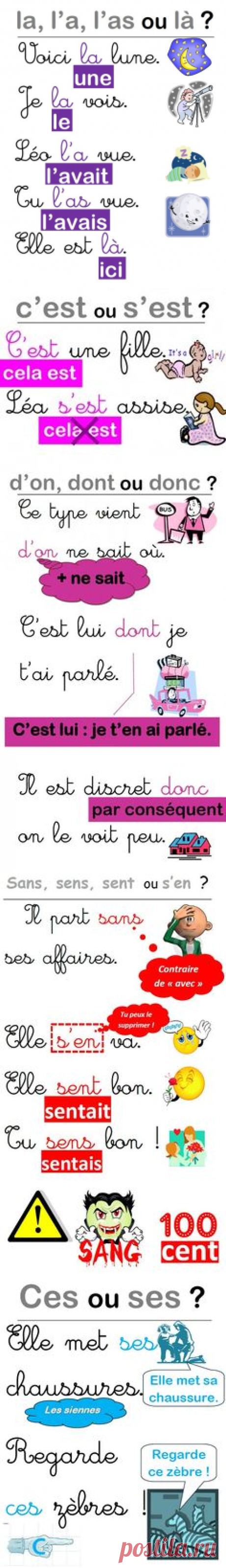 (1) Une affiche pour les homophones la, l'a, l'as et là