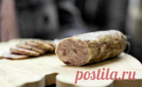 Домашний сервелат, лучшая домашняя копченая колбаса