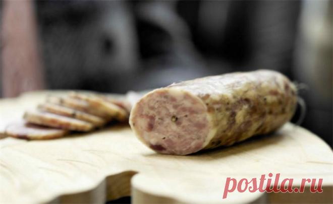 Домашний сервелат, лучшая домашняя копченая колбаса