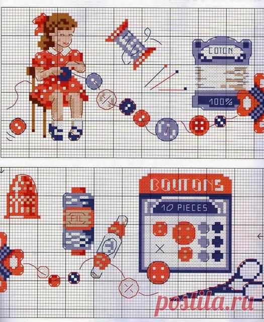 Схемы вышивки крестом на тему: Рукоделие ~ Свое рукоделие