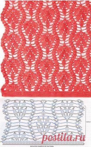 Схема для вязания палантина