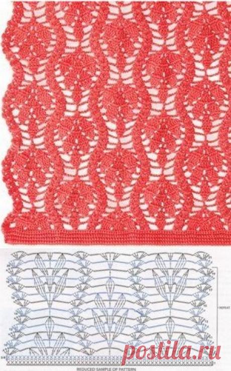 Схема для вязания палантина