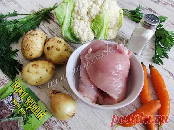 Куриный суп с цветной капустой, рецепт с фото. Как приготовить легкий суп на курином бульоне.