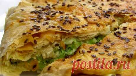 Пирог из лаваша с кабачком и сыром в духовке