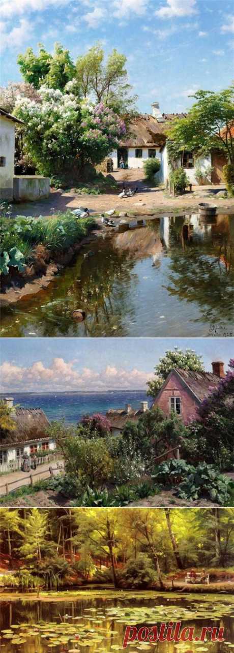 Peder Monsted и его пейзажи. Петер Мёрк Мёнстед (дат. Peder Mørk Mønsted; 10 декабря 1859, Balle Mølle близ Грены — 20 июня 1941, Фреденсборг) — известный датский художник-реалист, признанный мастер пейзажа, представитель «золотого века» датской живописи.