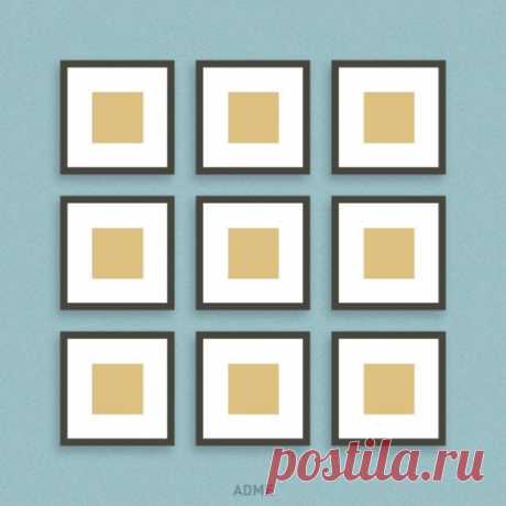 6 крутых идей, как развесить рамки с фотографиями