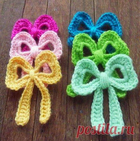 Вязаные бантики | Уют и тепло моего дома